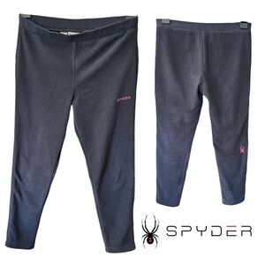 Spyder Black Fleece Thermal Ski Pants Underlayer Size XL